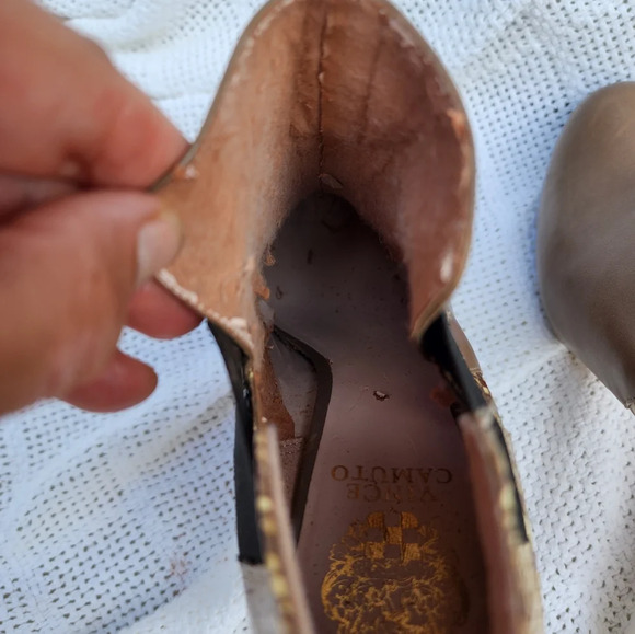 Vince Camuto leather snake stiletto booties 9.5 - Picture 3 of 14